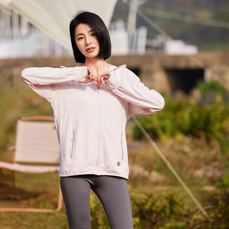 Ice silk sunscreen clothing Women's cloud original yarn Ice feeling UPF50 + sunscreen clothing UV protection removable brim skin clothing