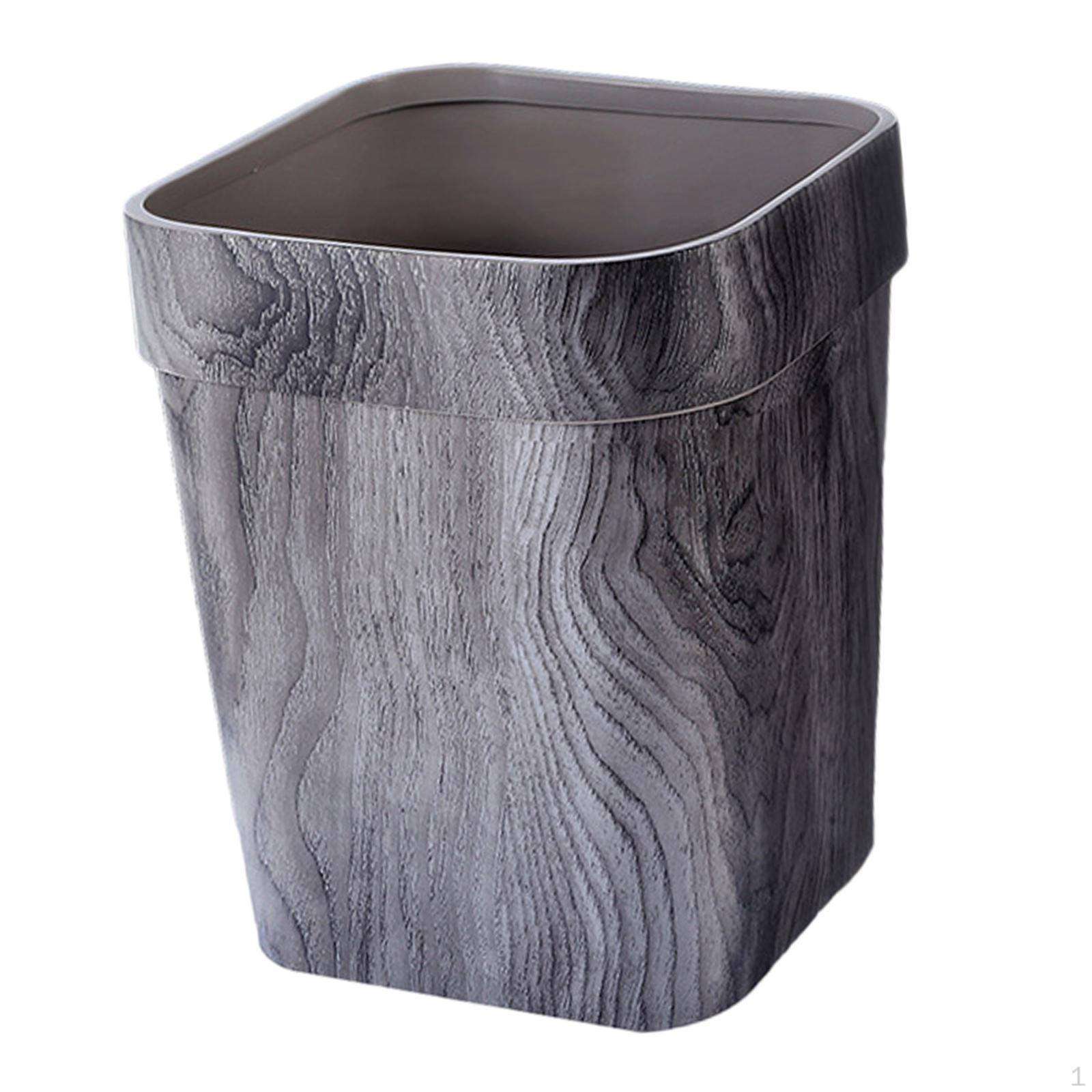 Квадратное мусорное ведро 14 л для гостиной, ванной комнаты, офиса, прачечной серый