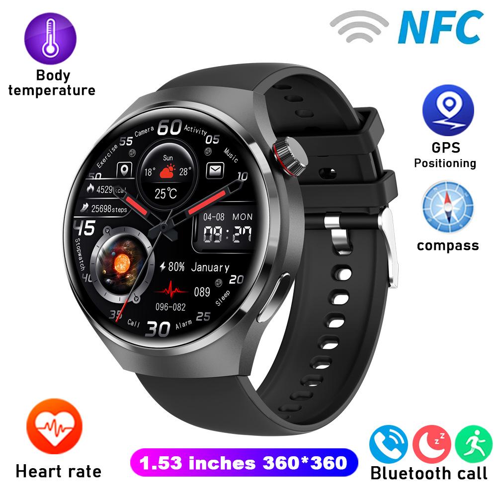 Gt4PRO Waterproof Smartwatch with Bluetooth Calling & Voice Assistant