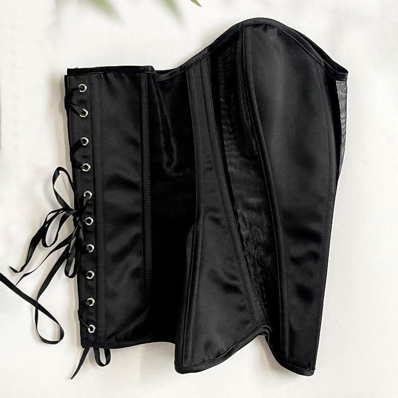 Sexy European American Ins Style Cat Ear Shaping Mesh Satin Bustier Top