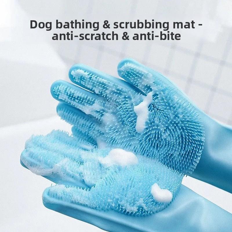 Pet Bath, Massage, Hair-removing Gloves, Bath Brush, Dog Bath Brush, Pet Massage Brush, High-quality Gloves, Silicone Brush