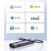 Essager 7 in 1 Typ C auf USB 3.0 Hub Erweiterungs-Dock-Adapter Typ C auf 4K@30Hz HDMI PD100W Lade-Dockingstation unterstützt SD/TF lesen