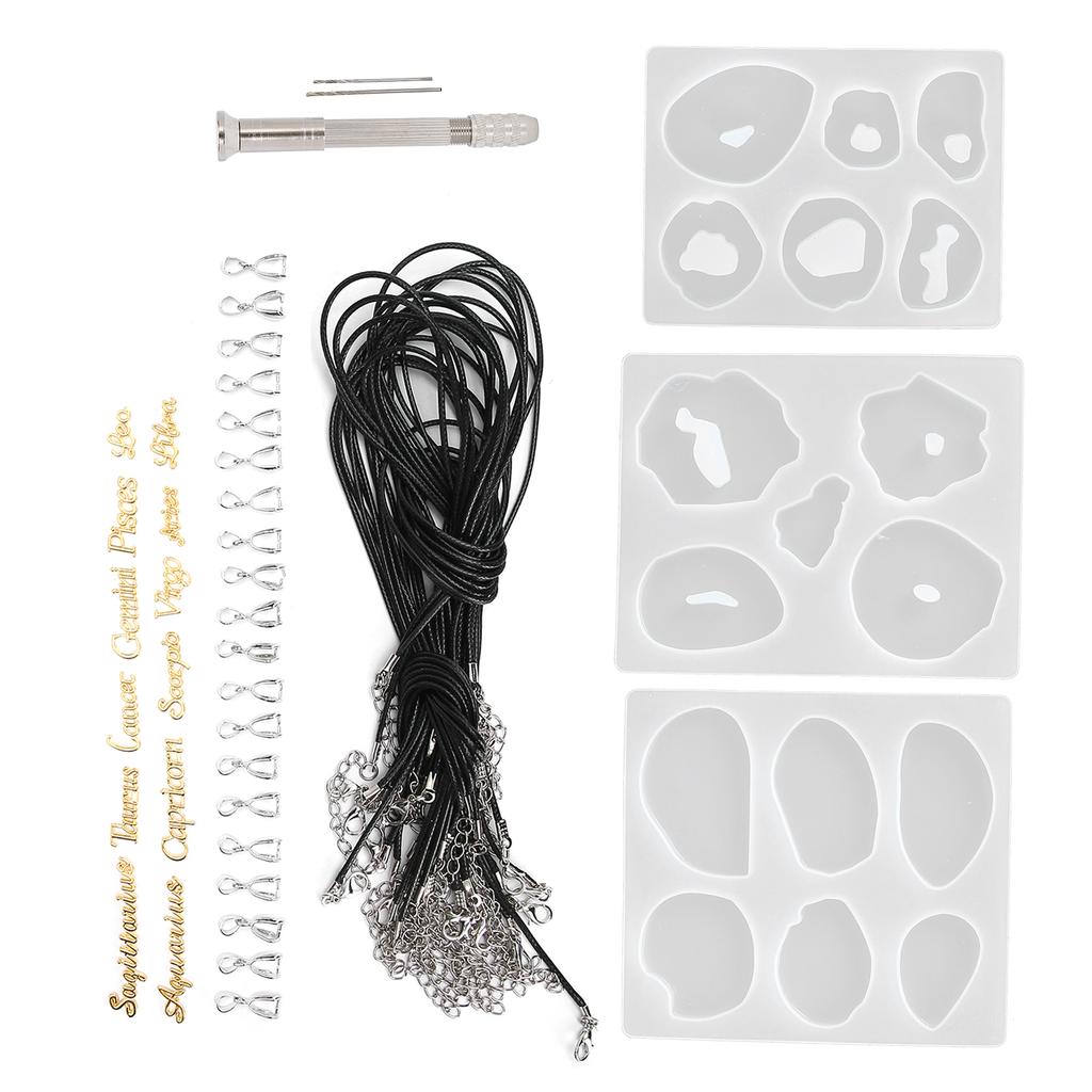 DIY Silicone Mold Jewelry Craft Pendant Making Irregular Mold Hand Drill Accessory Set