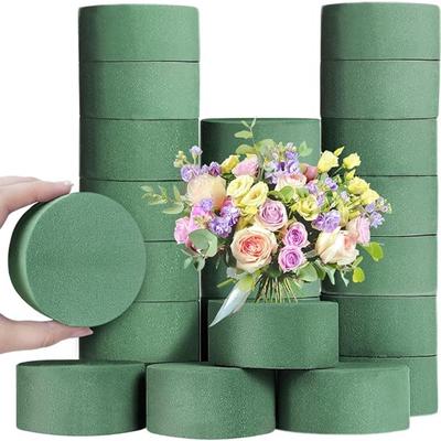 10 ST Runda Blomsterskumblock Grönt Vått Skumblock, Torrt Blomsterskum Vått Floristblock Blomsterarrangemangstillbehör för Bröllopsgång Blomsterdekoration