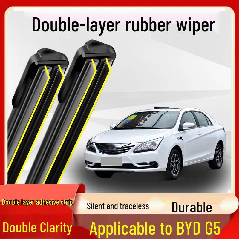 BYD G5 2015 Silent Boneless Wiper with Double-Layer Rubber Strip