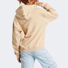 adidas Essentieller Buchstaben-Logo-Print Locker Langarm-Hoodie Damen Hoodies Beige IR5448