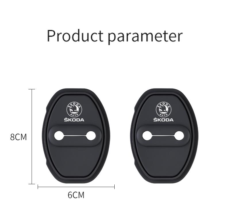 4pcs Car Silicone Door Lock Cover Protective Sticker For Skoda S Fabia Rapid Superb Octavia A5 a7 2 Kodiaq Scala VRS Accessories fsjn24