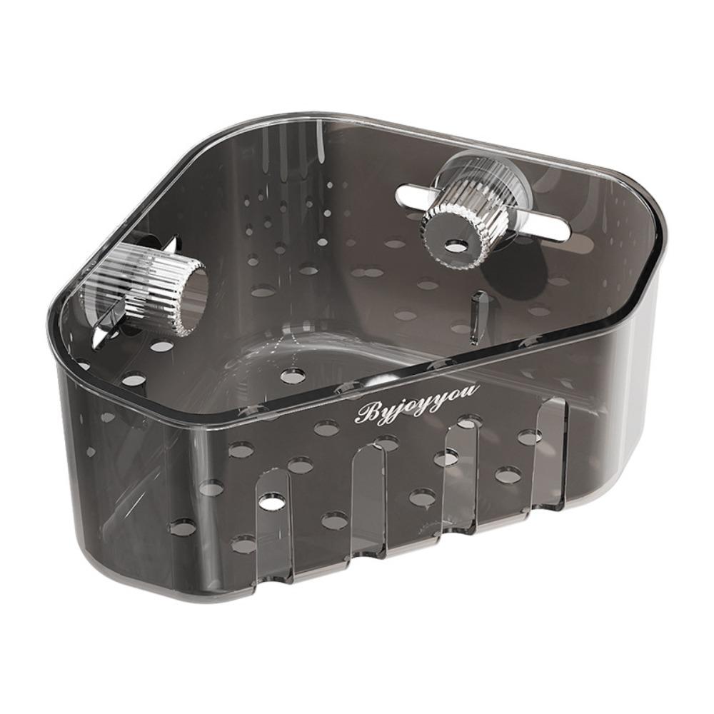 Multi Functional Bathroom Suction Cup Corner Shelf Rotating Sponge Holder  Kitchen Supplies