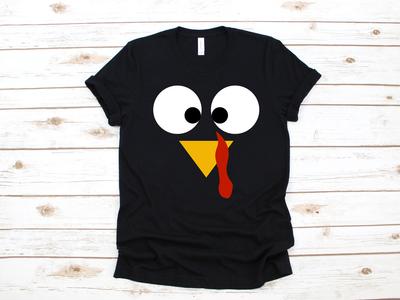 Turkey Face T-Shirt, Cute Turkey Tee, Tank Top, T-shirt, T-shirt,T-shirt, Kids Tee Kids T-shirt