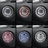 2Pcs Universal Car Start Switch Button Sticker Ring Decorative Crystal Diamond Cover Protective Stickers Car Accessories