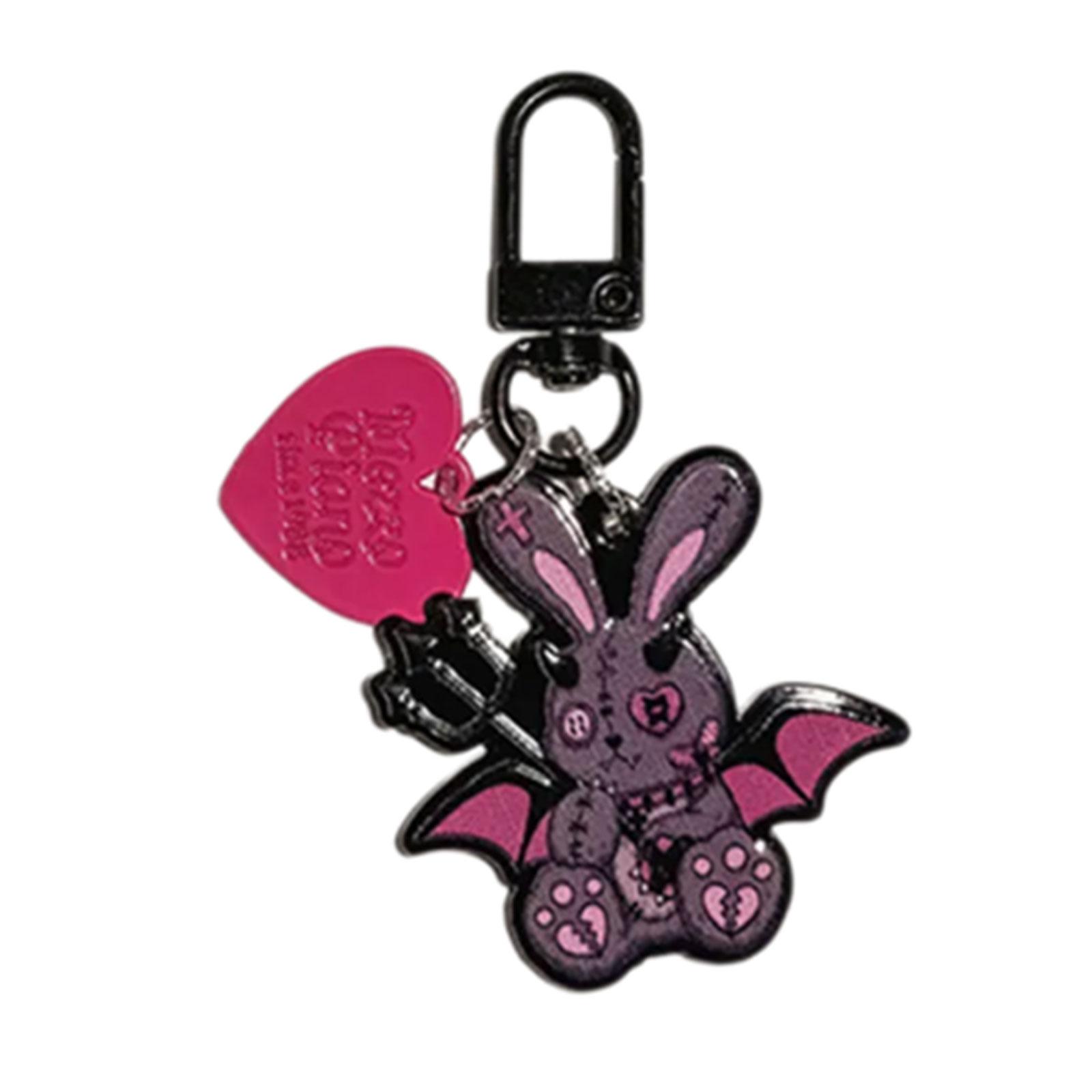 

Dark Creature Keychain Decoration Delicate Engraved Animal Keyrings Double sided Embossed Pendant for Dark Animal Lovers 5