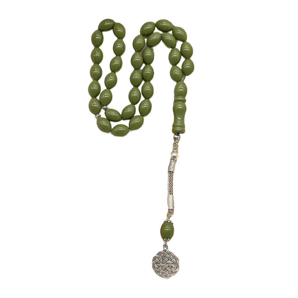 Acrylic Muslims Prayer Beads Oval Ergonomic Design Rosary Bracelet For Daily Worship And Meditation Comfortable Grip