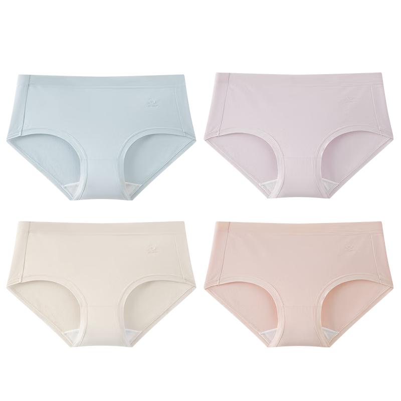 

Yiershuang Women s 4-Pack Mid-Waist Antibacterial Cotton Briefs XL
