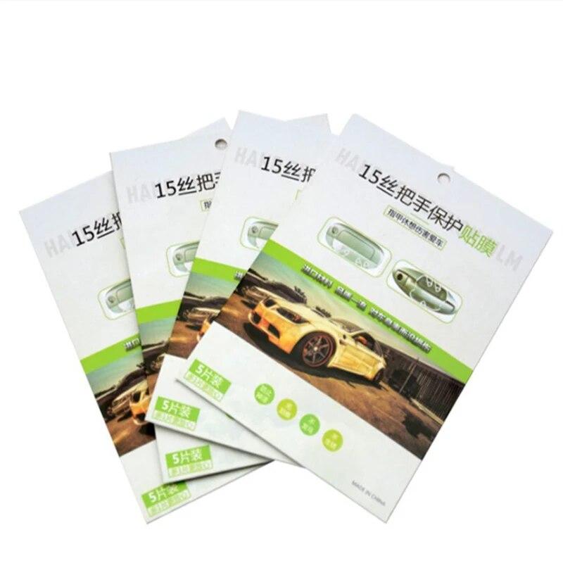 5pcs Transparent Cars Stickers Protector Cars Doors Scratch Door Handle Stickers