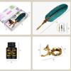 Feather Dip Pen with Pen Nib and Ink for Gothic Calligraphy Vintage Quill Pen Calligraphy Pen Beginner Calligraphy Gift