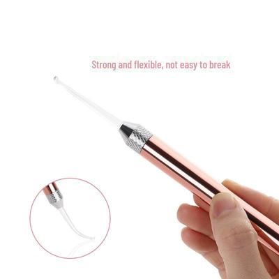 LED nástroj na čištění uší - ušní štětec z hliníkové slitiny se světlem