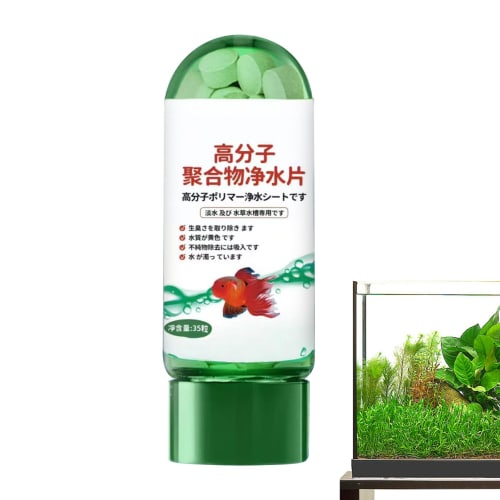 Powerful Polymer Water Purification Tablets for Aquariums. Instantly Removes Turbidity. Safe for Fish, Plants, and Invertebrates. Promotes Healthy Fis