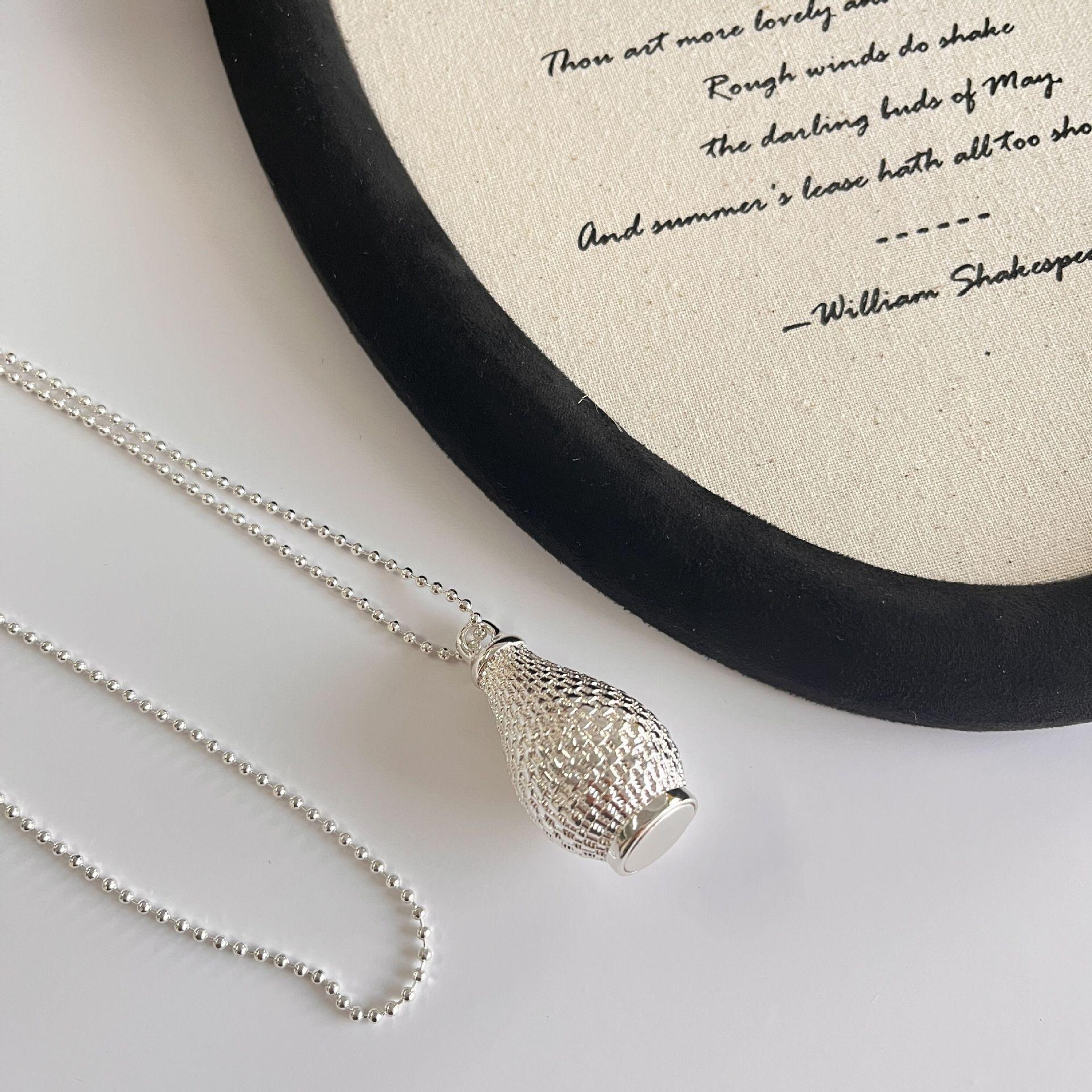 

Тяжелая промышленность Ниша Ретро плетеная цепочка свитера женская подвесная корзина бутылка воды длинный кулон премиум универсальный бусины цепочка ожерелье для женщин