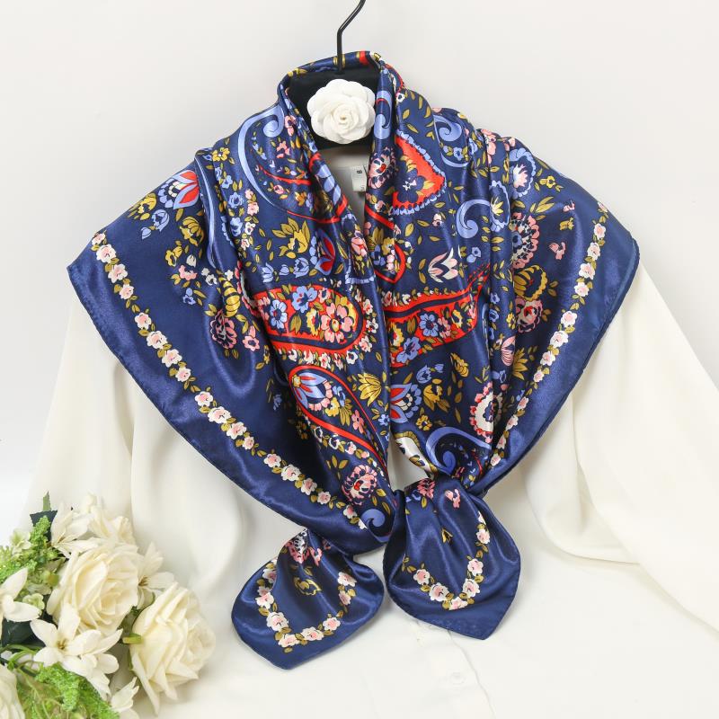 Vogue Foulard Satin Square Silk Scarf Scarfs High Quality 1PC 90*90cm Shawl Scarves Elegant Popular Women