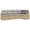 VidaXL Ensemble de canapés de jardin 5 pièces avec coussins beige poly rattan 3346720