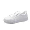 New Women Sneakers Breathble Vulcanized Shoes Pu Leather Platform Shoes White Lace Up Casual Shoes  Mujer Zapatillas