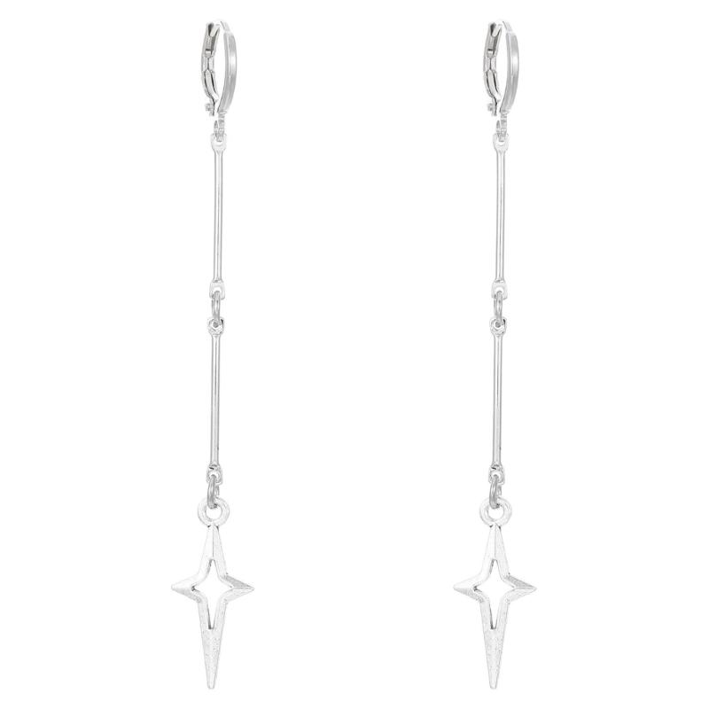 

Stylish Gothic Earrings Four Pointed Star/Thorns Rivet/Crucifix Ear Buckles Accessories Alternative Fashion Jewelry