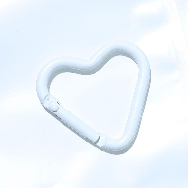 10 Pièces Attache à Ressort en Forme de Cœur Métallique Mousqueton Ouvrable en Forme de Cœur Porte-clés Clips Crochet Chaîne pour Chien Boucles pour Bijoux DIY Connecteur