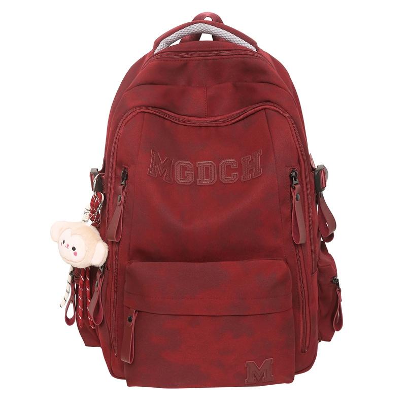 Schoolbag spine protection, lightweight schoolbag for boys, junior high school students, high school students, new large-capacity backpack for women