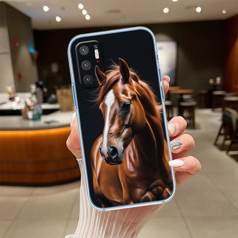 NH22 Fine Horse Transparent Phone Case for Motorola Moto G40 G04 G05 One Ace Action  Fusion + Plus Hyper Macro Vision Zoom
