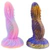 New Luminous Mixed Color Mermaid Shaped Anal Plug Liquid Silicone Soft And Fun Backyard Toy Female Masturbator