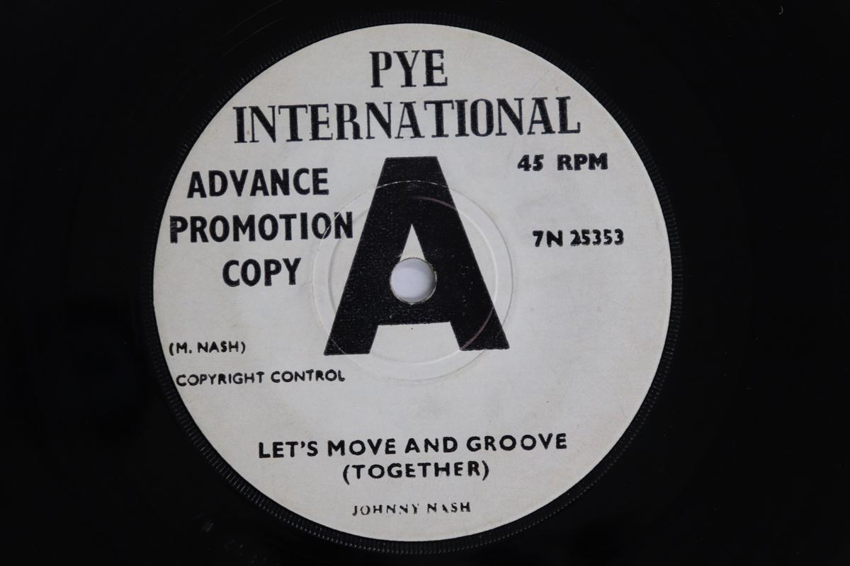 

7-дюймовая пластинка JOHNNY NASH - Let s Move and Groove (Вместе) 7N25353Promo Pye Internation 1966 UK Соул/Фанк Б/У