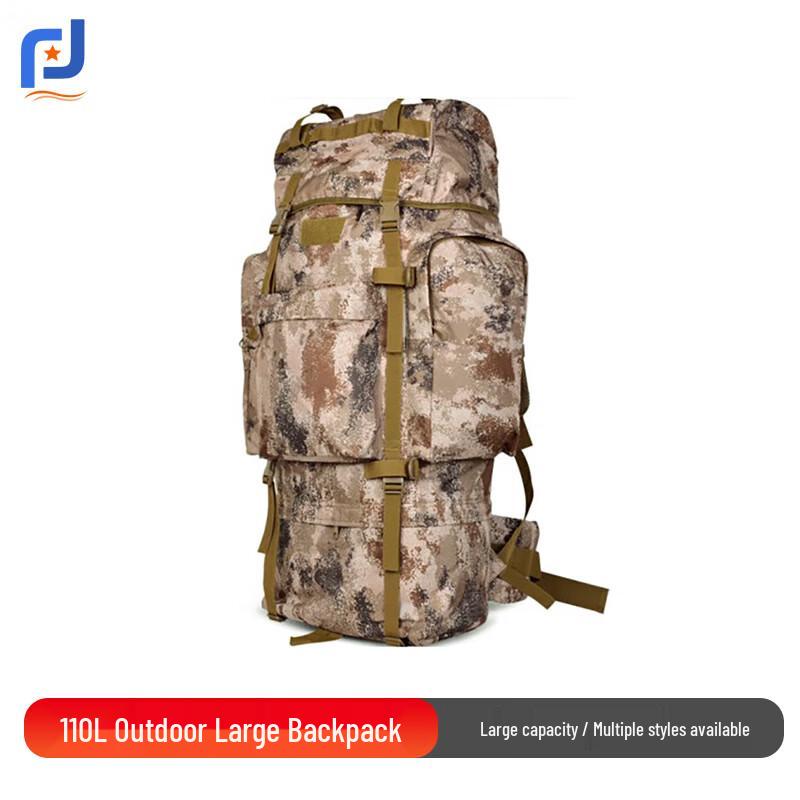 JUNPINJIA 110L Camouflage Outdoor Mountaineering Backpack