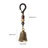 Brass Statues Buddhism Ornaments for Key Ring Hanging Pendants Vintage Hanging Jewelry Handmade Rope for Key