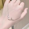 Nickel Silver Plated Gold Fishtail Necklace with Mother-of-Pearl: Elegant Mermaid-Inspired Clavicle Chain for Women