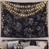 Constellation Stars Tapestry Wall Hanging, Black And White Tapestry, Aesthetic Wall Tapestry For Bedroom Living Room Dorm Black