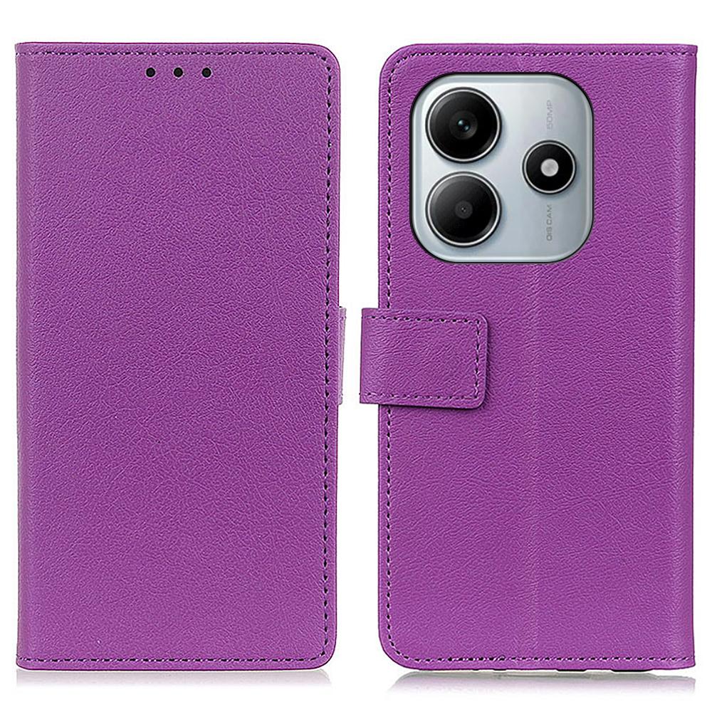 For Xiaomi Redmi Note 14 4G (163.25x76.55x8.16mm) Case PU Leather Stand Wallet Phone Cover