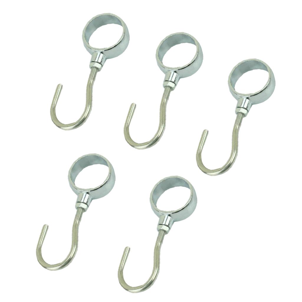 5pcs Stainless Steel Coat Rack Organizer Towel Hat Bag Robe Hanging Hook C