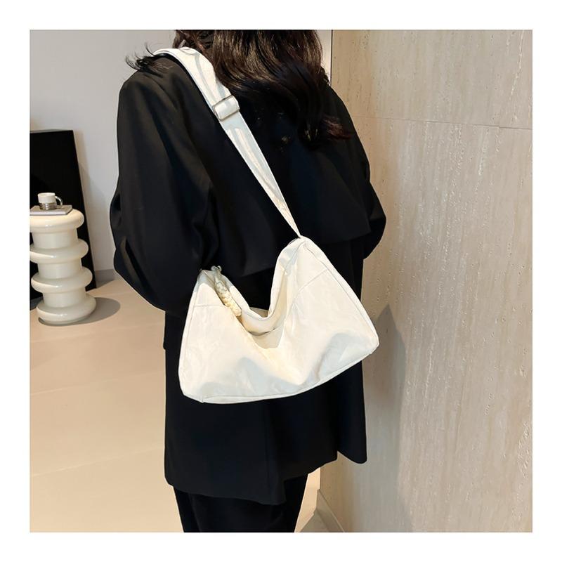 Soft Leather Large Capacity Artistic Shoulder Bag Korean Commuter Underarm Bag Fashion Relaxed Tote Bag Women