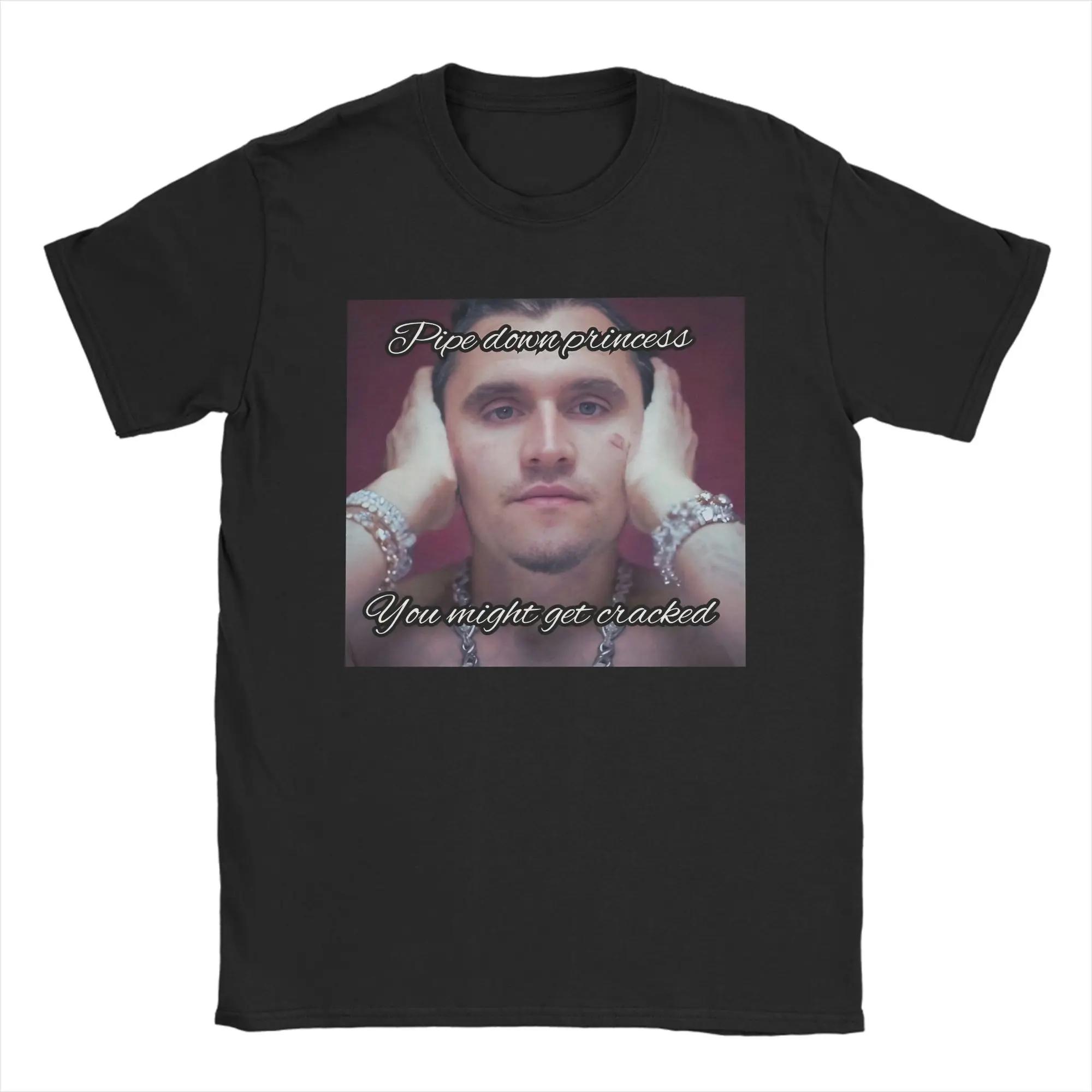

Men Women Charlie Kirk Face Rapper Meme Printed Retro Cotton T-shirt Street Fashion Casual Short Sleeve Round Neck T-shirt S