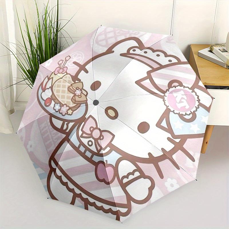 

Hello Kitty, Waffle Automatic Opening and Closing Parasol Compact Travel Umbrella with 8 Ribs for Women and Men Ideal Birthday/Christmas Gif