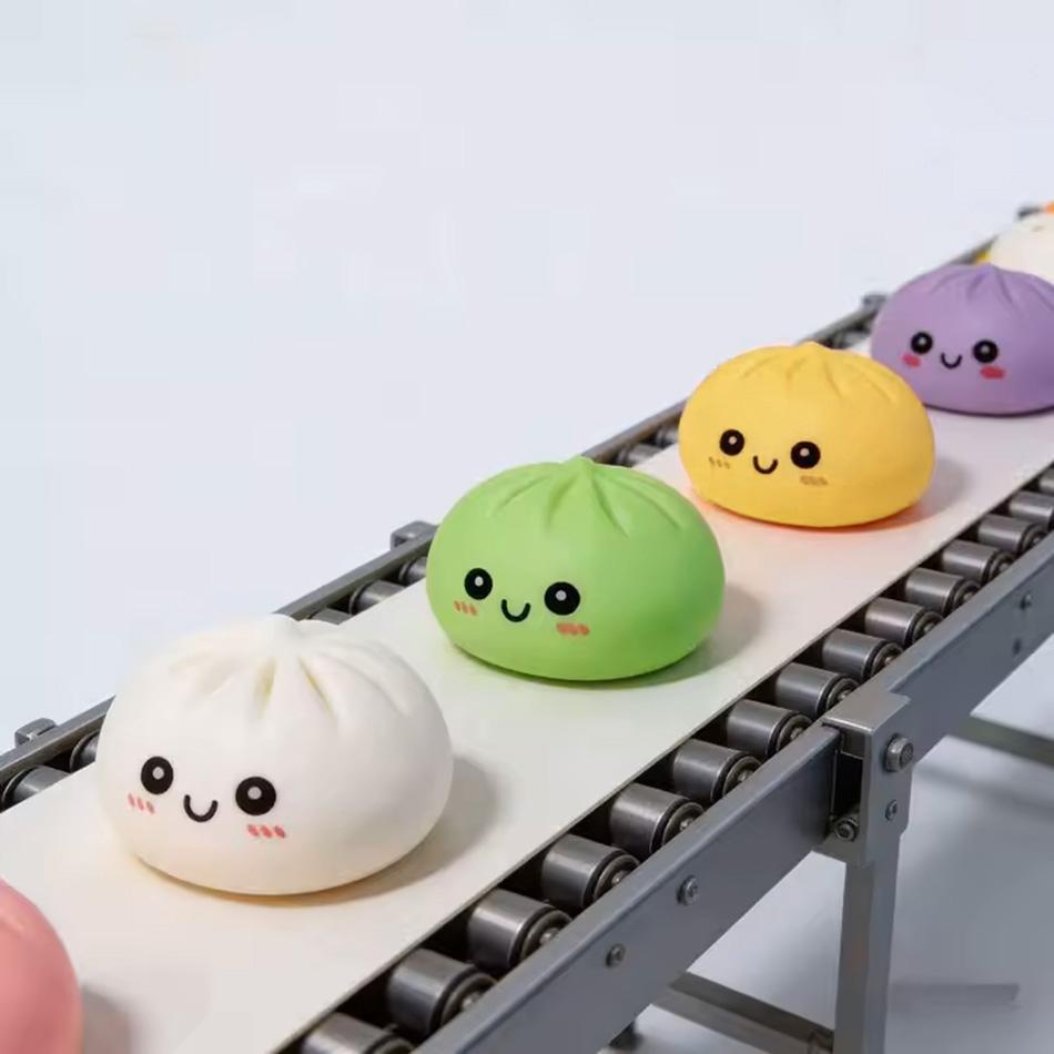 Colorful Dumpling Squishes Kawaii Bedroom Desktop Decoration Dumpling Vinyl Doll Night Light Luminous Toy Surprise Girl Gifts