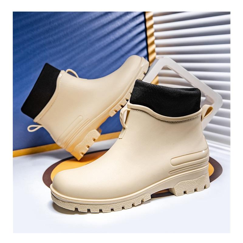 Short Rain Boots Waterproof Non-slip Ankle Rubber Shoes For Outdoor Work Kitchen