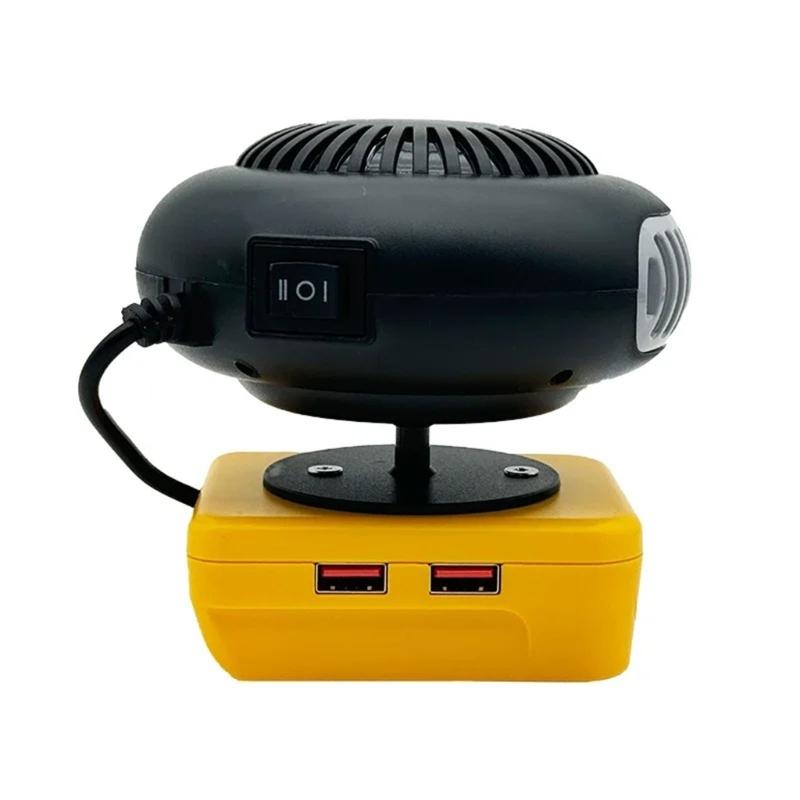 Portable Multifunction Double Mode Heater Cooling Fan Featuring Double USB Charging Port Overheat protections