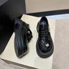 British Style Loafers Women Spring Autumn New Single Shoes Round Head Versatile Black Thick Bottom Pumps Thick Heels Mary Janes