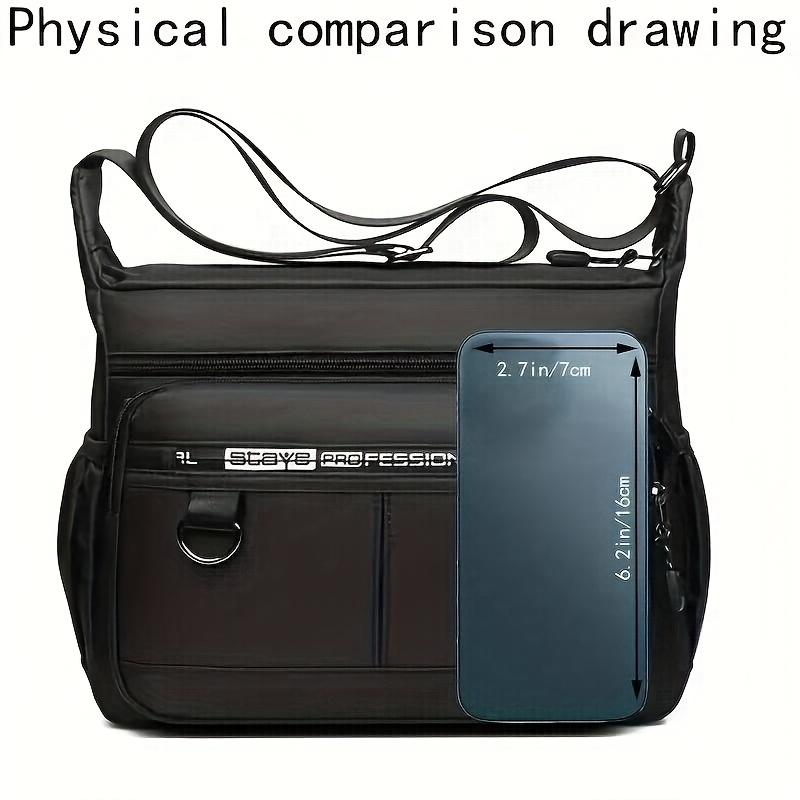 Nylon Herren Brusttasche mit großer Kapazität und mehreren Schichten - Sportliche Umhängetasche mit mehreren Fächern und Seitentasche, für Reisen und Outdoor-Aktivitäten