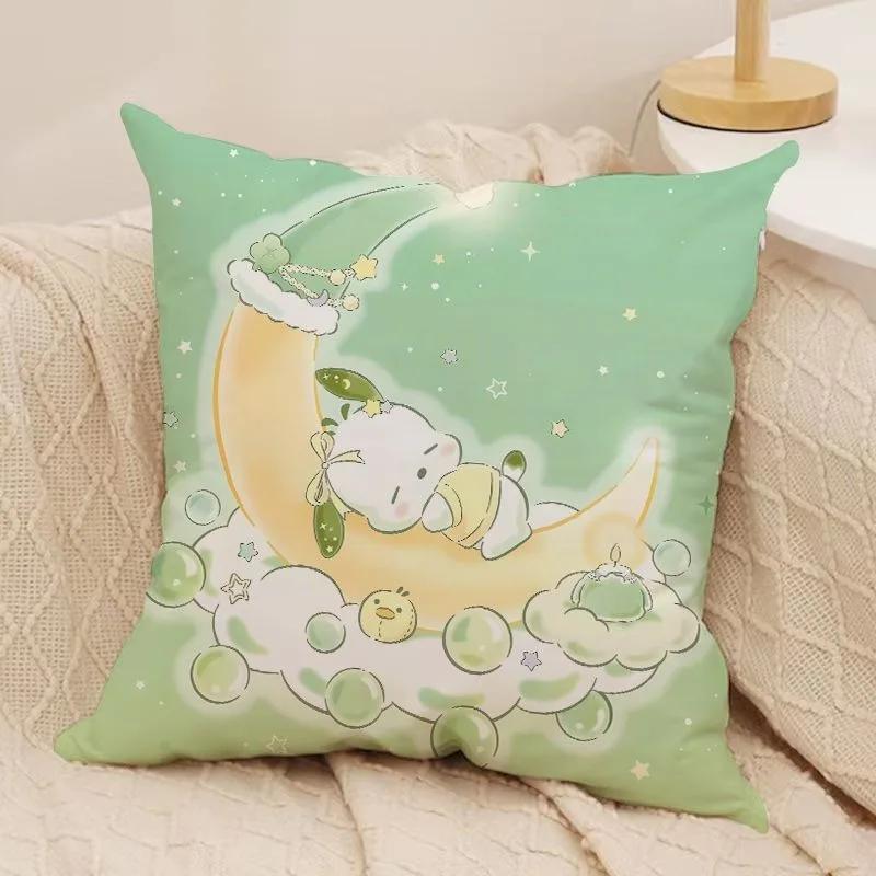 Cartoon Cute Sanrio Pillowcase Kulomi Big-eared Dog Pattern Home Room Decoration Soft and Comfortable Sofa Cushion Cover