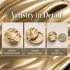 Zinc Alloy Shell Balm Container Shell Embossed Texture Sliding Lid Design Solid Perfume Case Fragrance Storage Box
