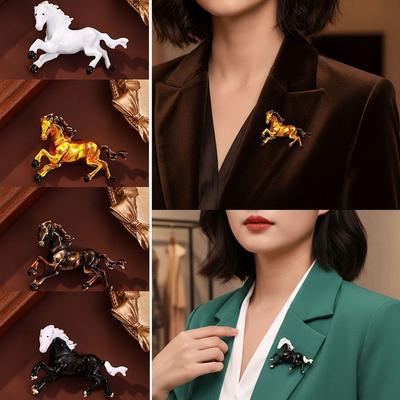Klassische Pferde Broschen Strass Broschen Pins Neue Laufendes Pferd Broche Schmuck Zubehör