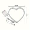 Non-Toxic Pink Usb Atmosphere Led Neon Light Sign Heart Shape Wall Mounted Night Light For Valentine'S Day Bar Bedroom Living Room