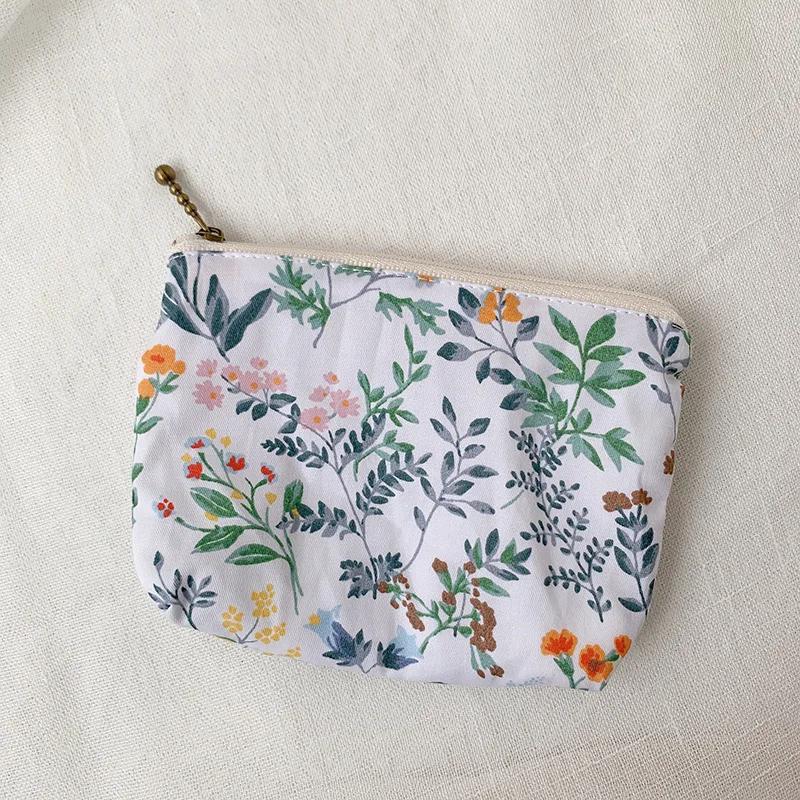 Cute Flower Fruit Printing Coin Purses Women Credit Card Holder Mini Wallet Coin Pouch Clutch Key Coin Money Bags for Girls